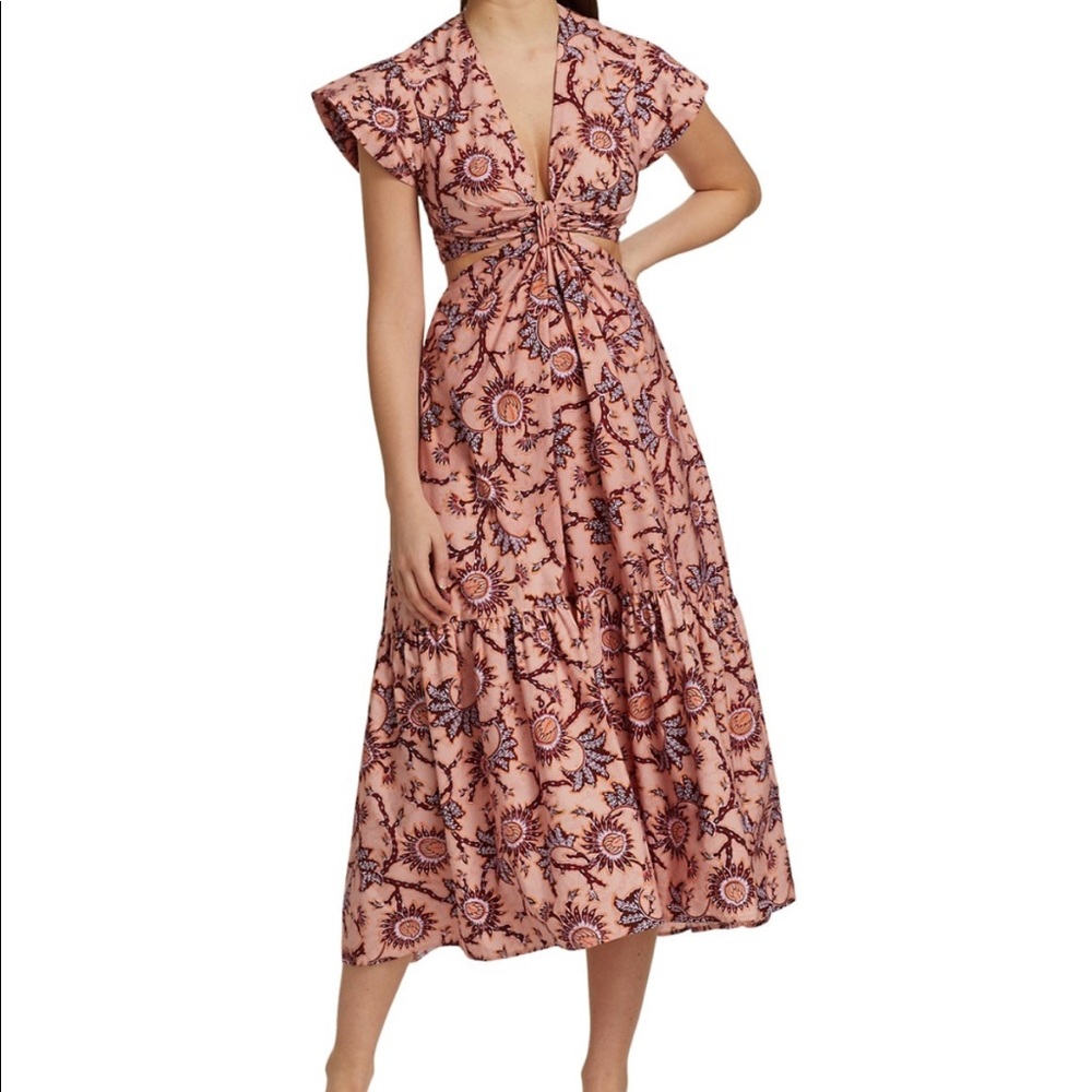 A.L.C. Pink Floral Midi Dress